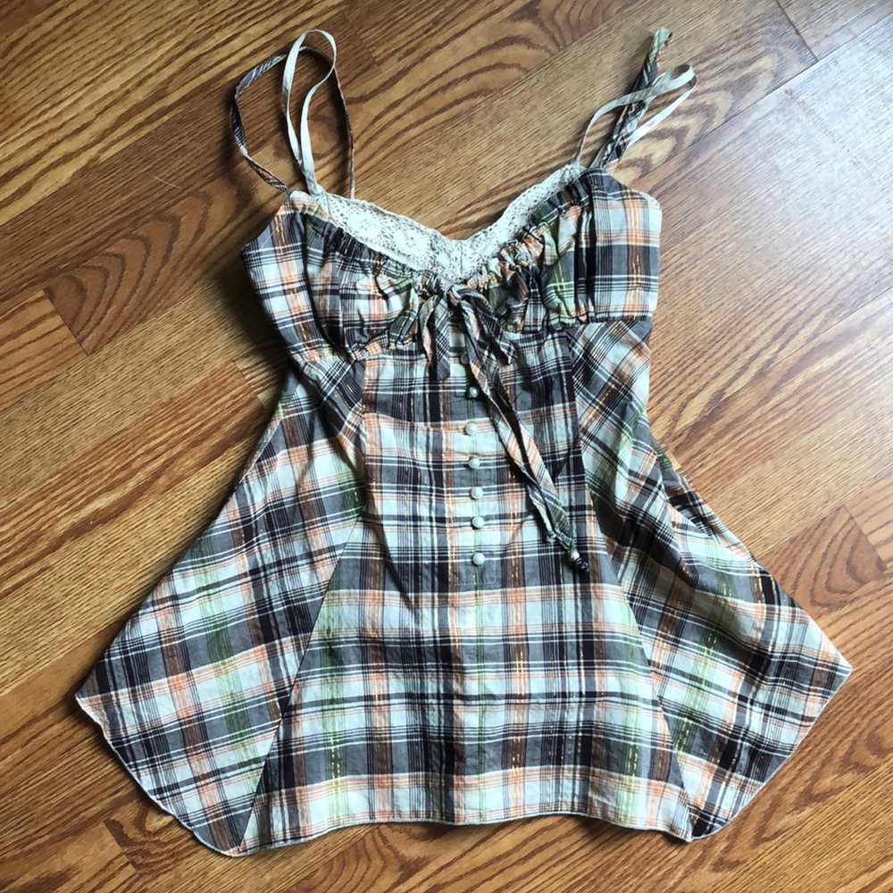 Candie’s plaid tunic tank